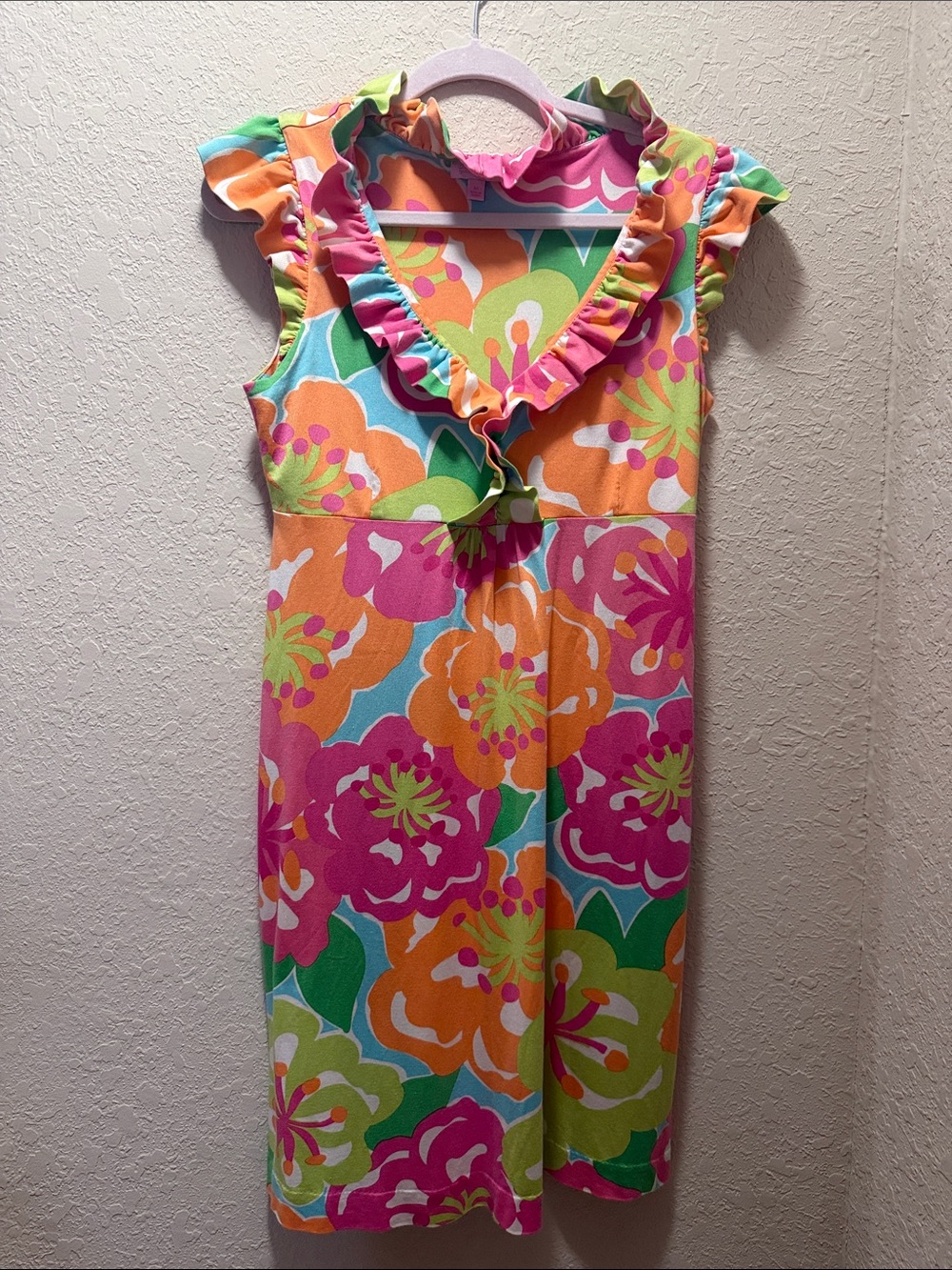NWOT Lilly Pulitzer Pink, Orange & Green Floral Dress